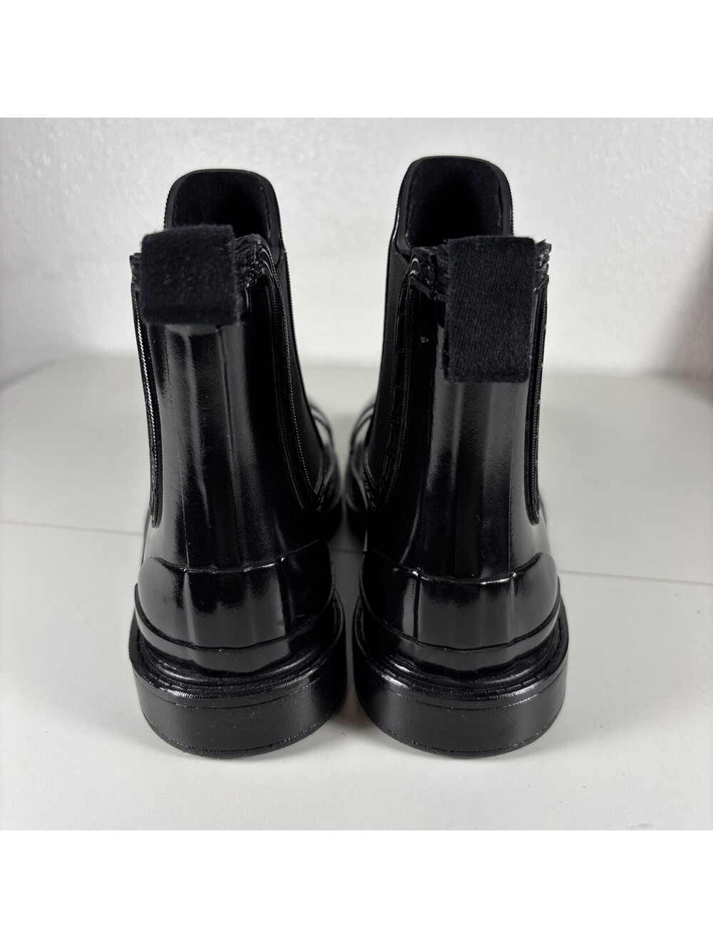 Hunter Womens Boots Original Chelsea Rubber Gloss Black 38 EU 7 Us - Picture 3 of 9